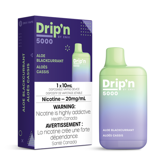 Dripn by Envi 5000 Disposable - Aloe Blackcurrant 20MG 6pc/Carton