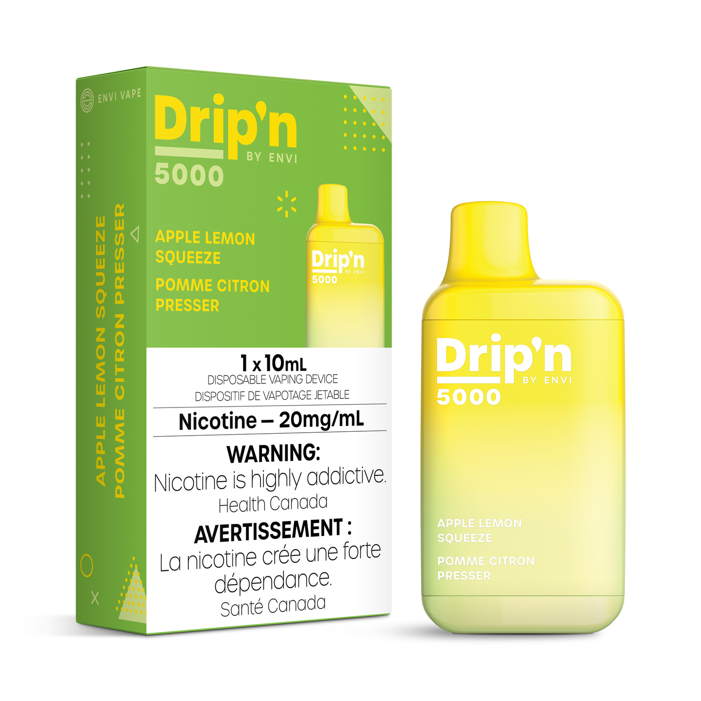 Dripn by Envi 5000 Disposable - Apple Lemon Squeeze 20MG 6pc/Carton