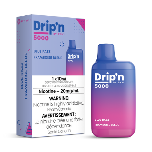 Dripn by Envi 5000 Disposable - Blue Razz 20MG 6pc/Carton