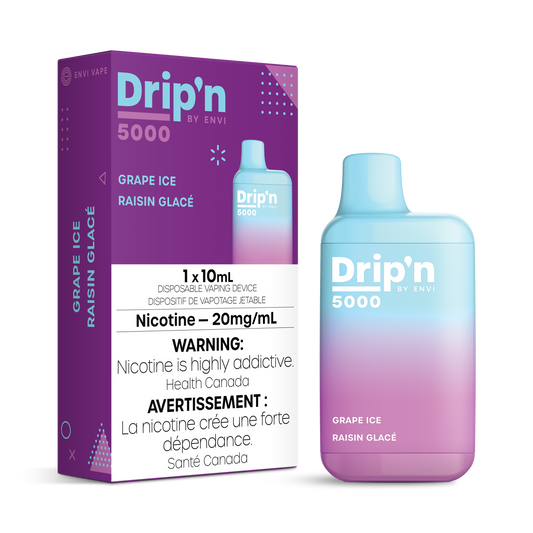 Dripn by Envi 5000 Disposable - Grape Ice 20MG 6pc/Carton