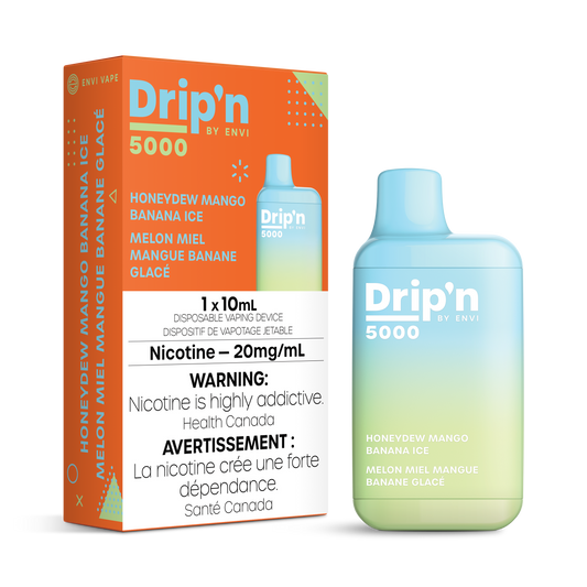 Dripn by Envi 5000 Disposable - Honeydew Mango Banana Ice 20MG 6pc/Carton