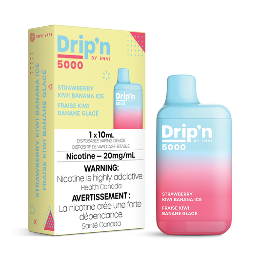 Dripn by Envi 5000 Disposable - Strawberry Kiwi Banana Ice 20MG 6pc/Carton