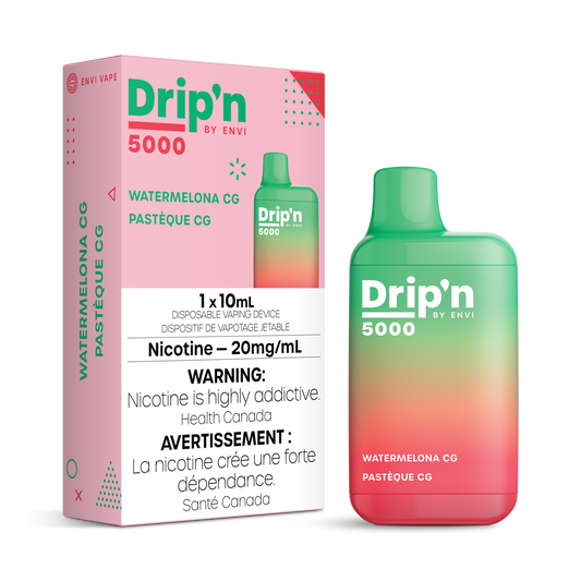 Dripn by Envi 5000 Disposable - Watermelona CG 20MG 6pc/Carton