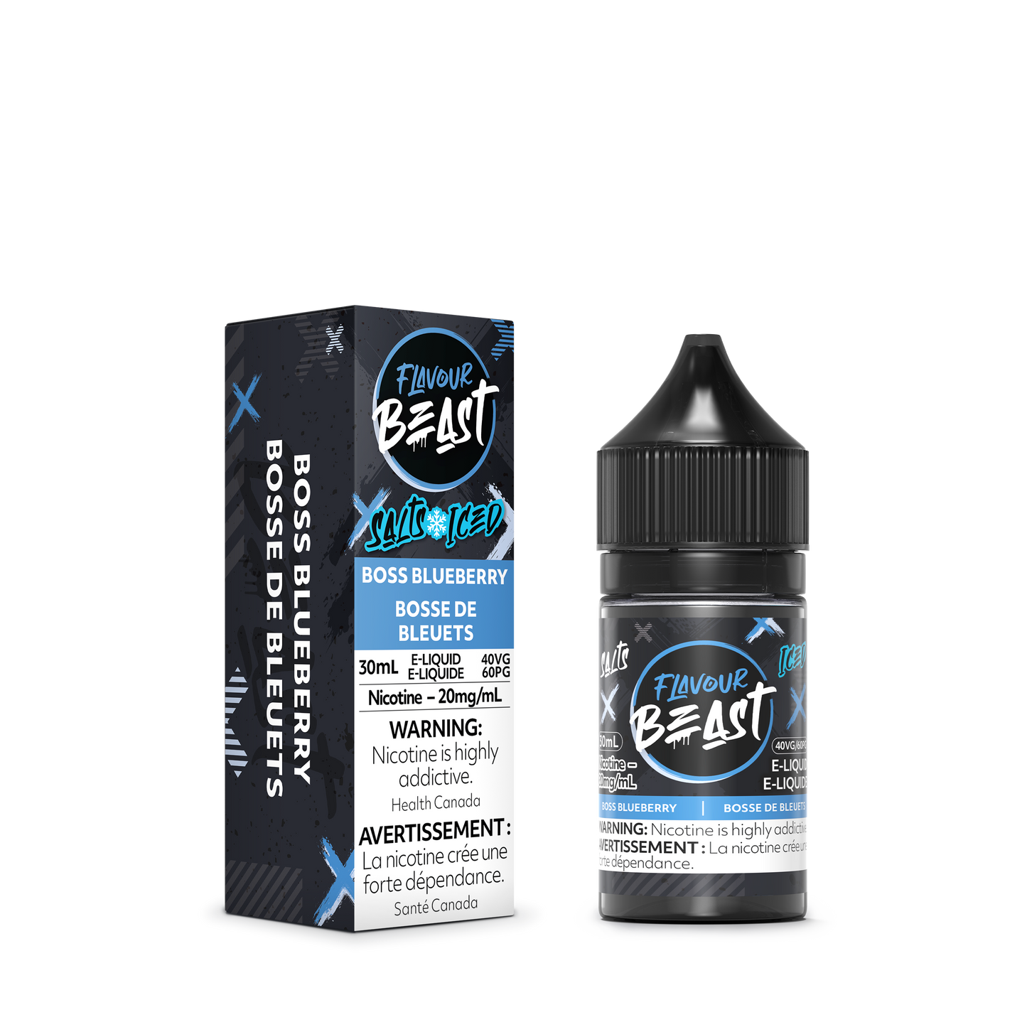 Flavour Beast E-Liquid - Boss Blueberry Iced 20mg/30mL