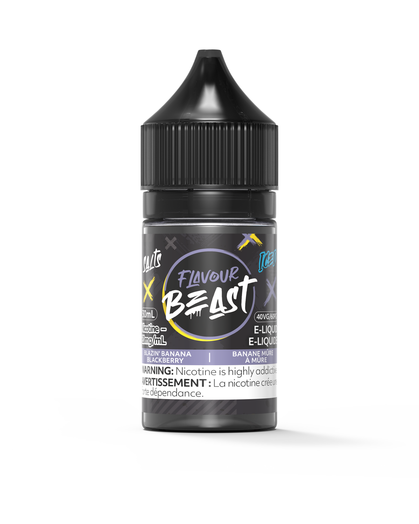 Flavour Beast E-Liquid - Blazin Banana Blackberry Iced 20mg/30mL