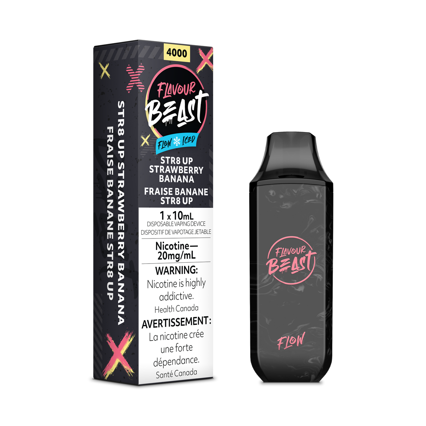 FLAVOUR BEAST STR8 Up Strawberry Banana Iced (6pc Carton)