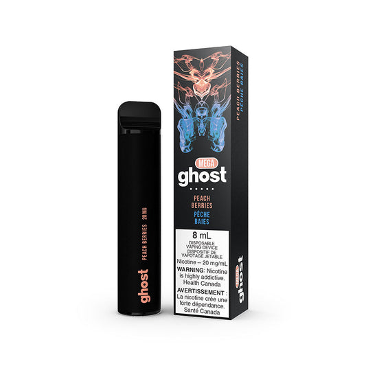 GHOST MEGA DISPOSABLE - PEACH BERRIES (5PC/CTN) 8ML 20MG
