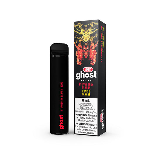 GHOST MEGA DISPOSABLE - STRAWBERRY BANANA (5PC/CTN) 8ML 20MG