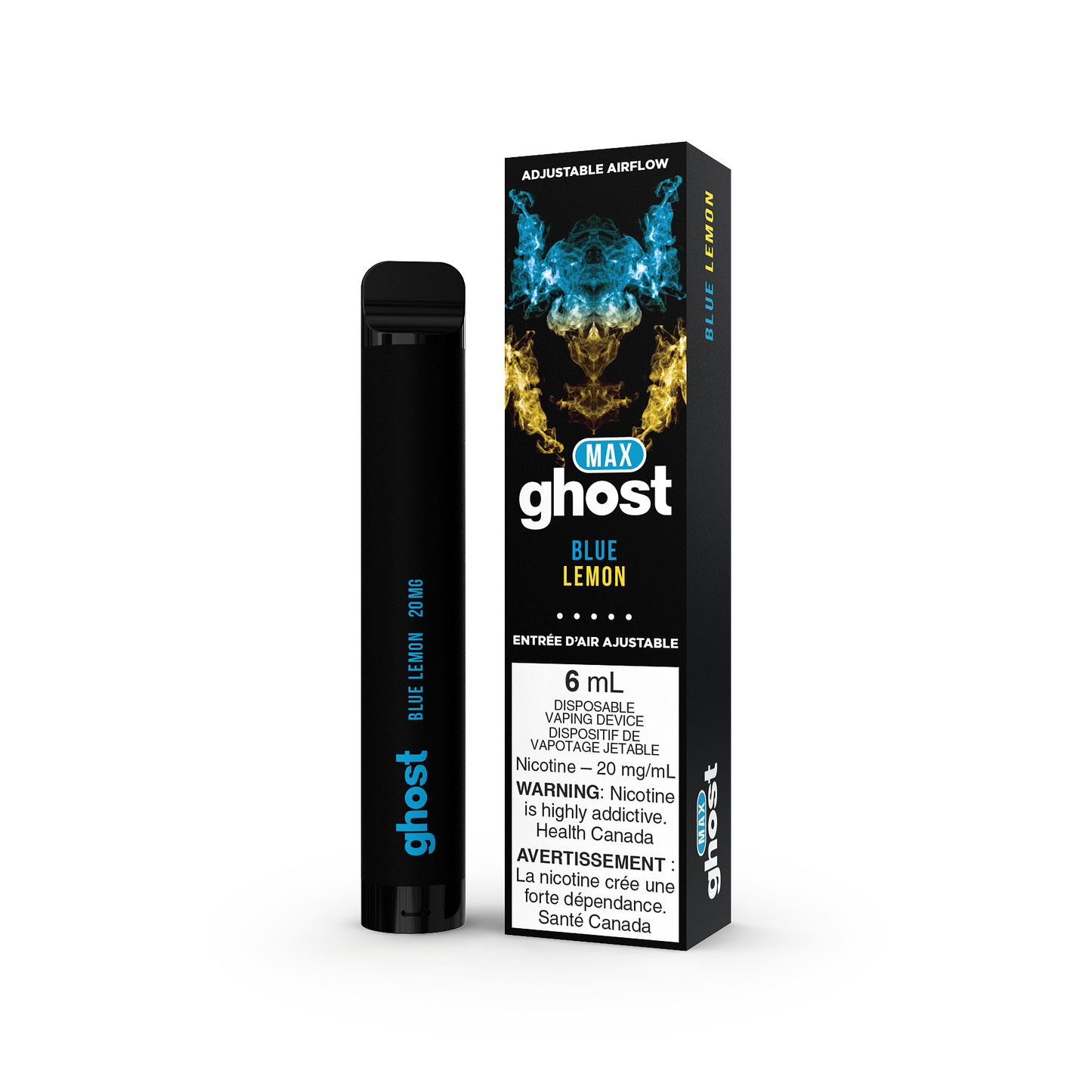 GHOST MAX DISPOSABLE - BLUE LEMON (5PC/CTN) 6ML 20MG