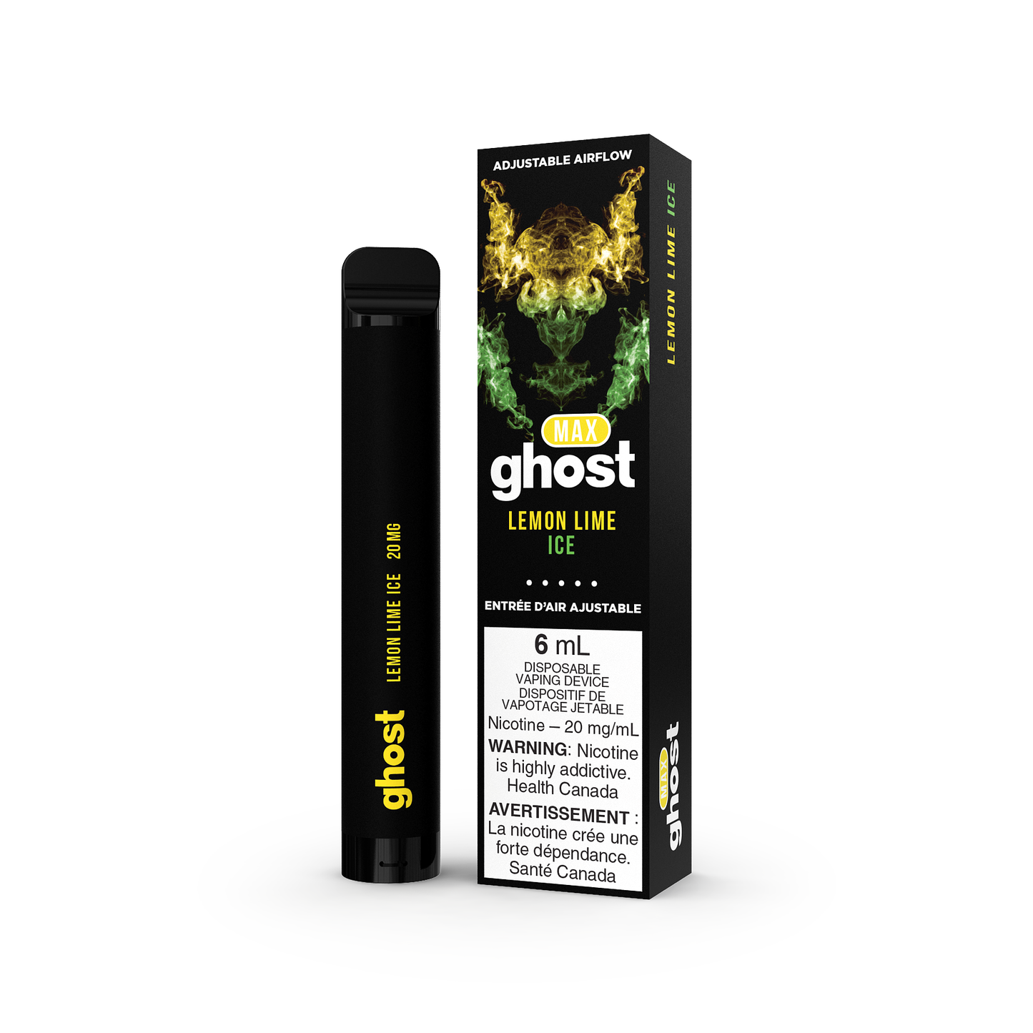 GHOST MAX DISPOSABLE - LEMON LIME ICE (5PC/CTN) 6ML 20MG