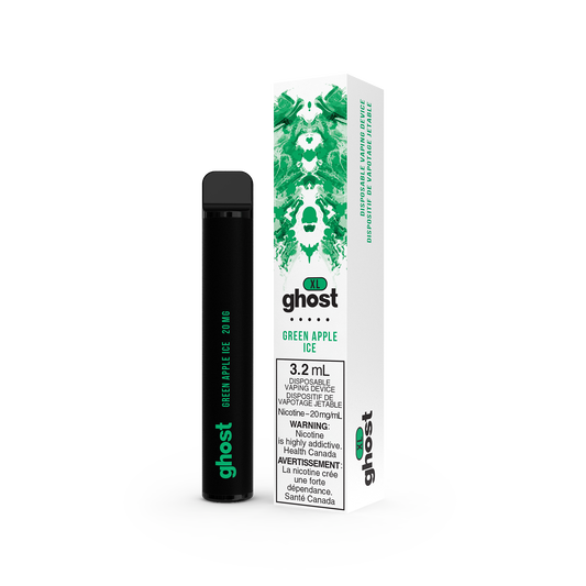 GHOST XL DISPOSABLE - GREEN APPLE ICE (5PC/CTN) 2ML 2ML 20MG
