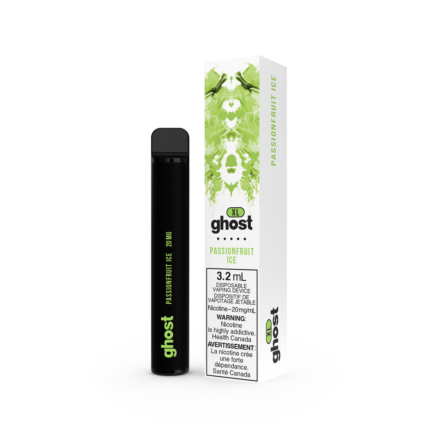 GHOST XL DISPOSABLE - PASSIONFRUIT ICE (5PC/CTN) 2ML 2ML 20MG