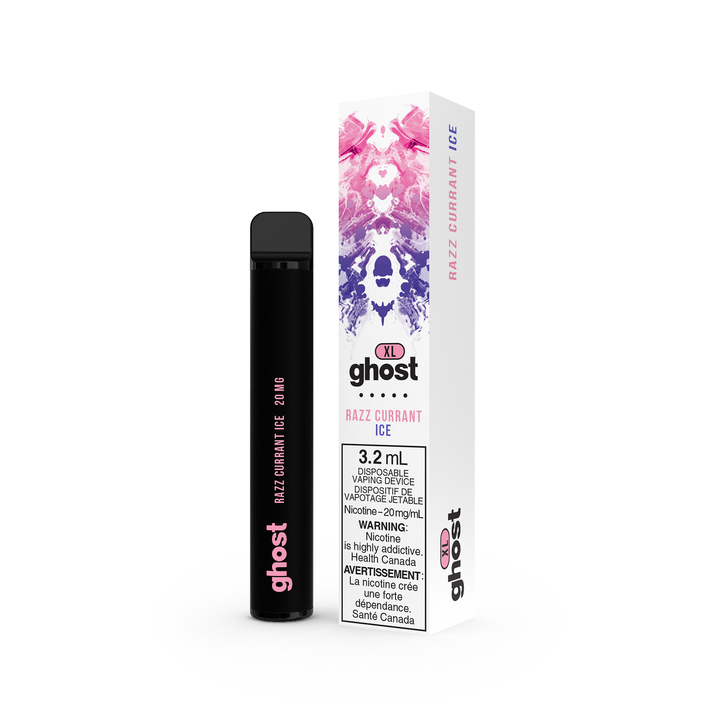 GHOST XL DISPOSABLE - RAZZ CURRANT ICE (5PC/CTN) 2ML 2ML BOLD 50