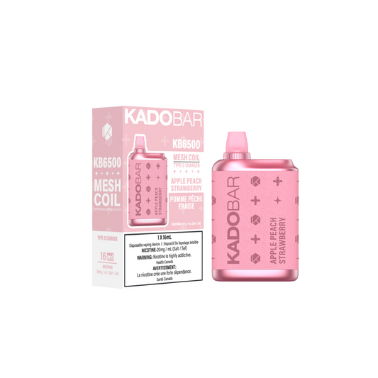 KadoBar 6500 Disposable Vape - 5ct Apple Peach Strawberry