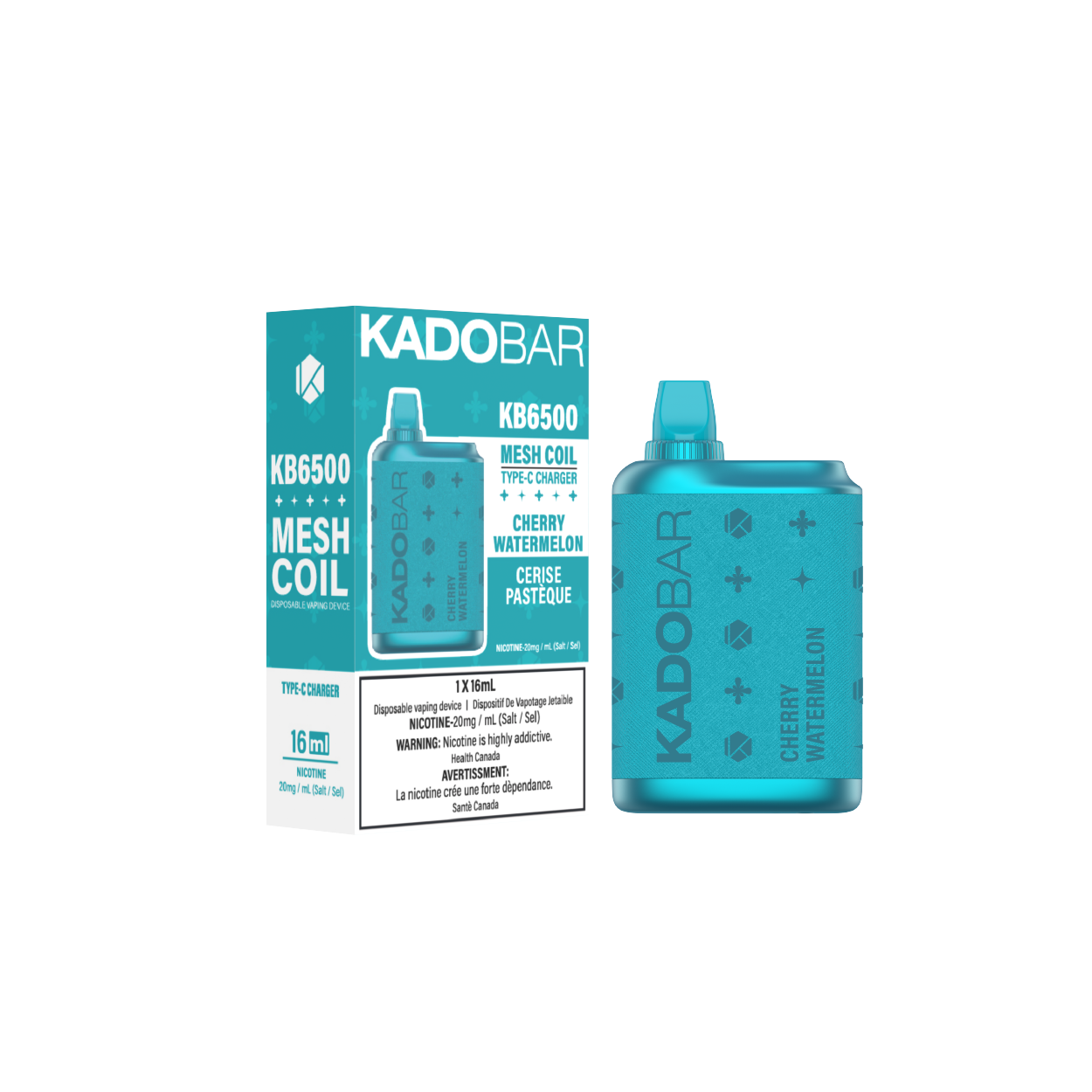 KadoBar 6500 Disposable Vape - 5ct Cherry Watermelon