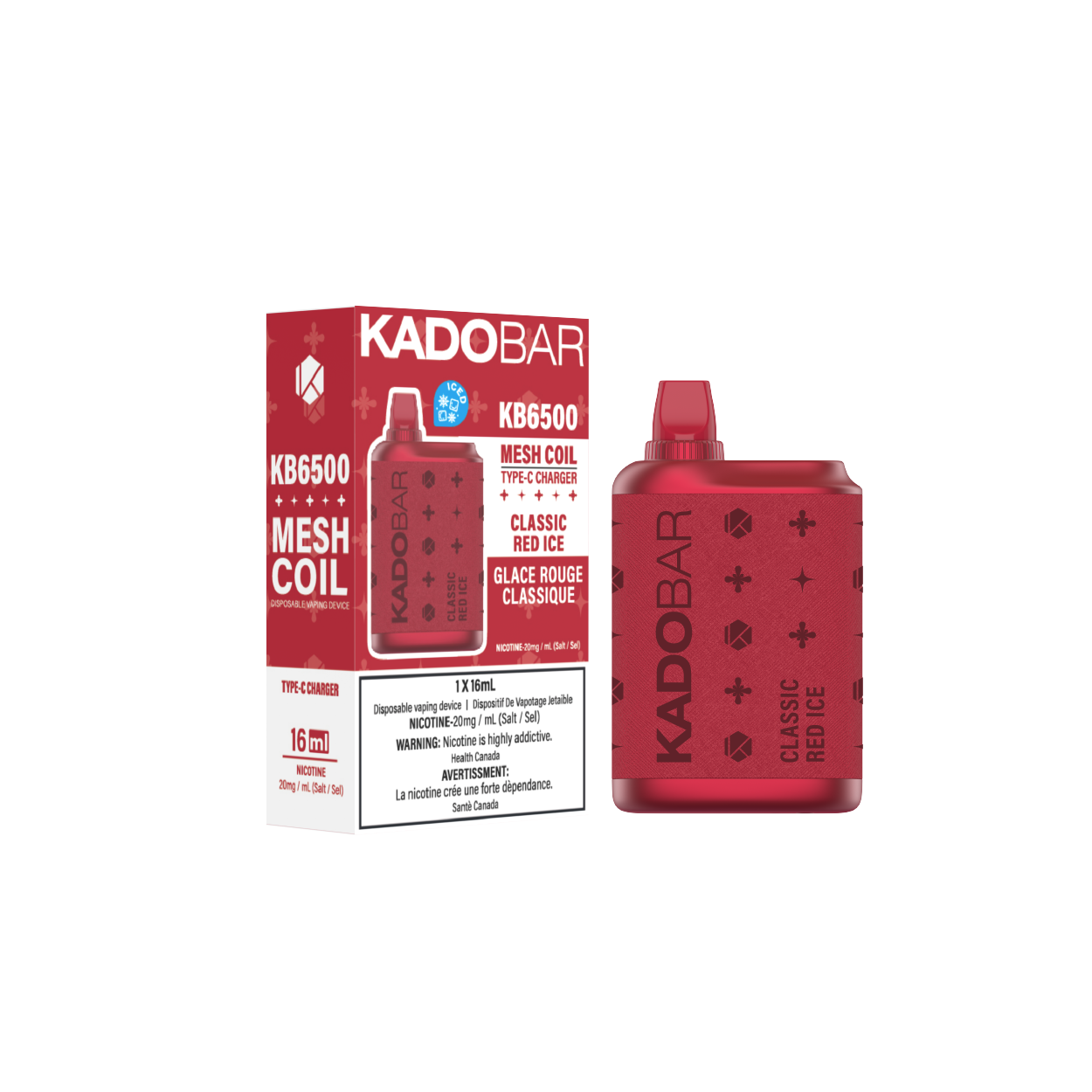 KadoBar 6500 Disposable Vape - 5ct Classic Red Ice