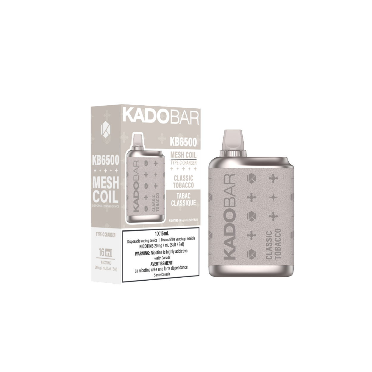 KadoBar 6500 Disposable Vape - 5ct Classic Tobacco