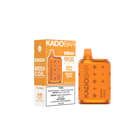 KadoBar 6500 Disposable Vape - 5ct Mango Peach