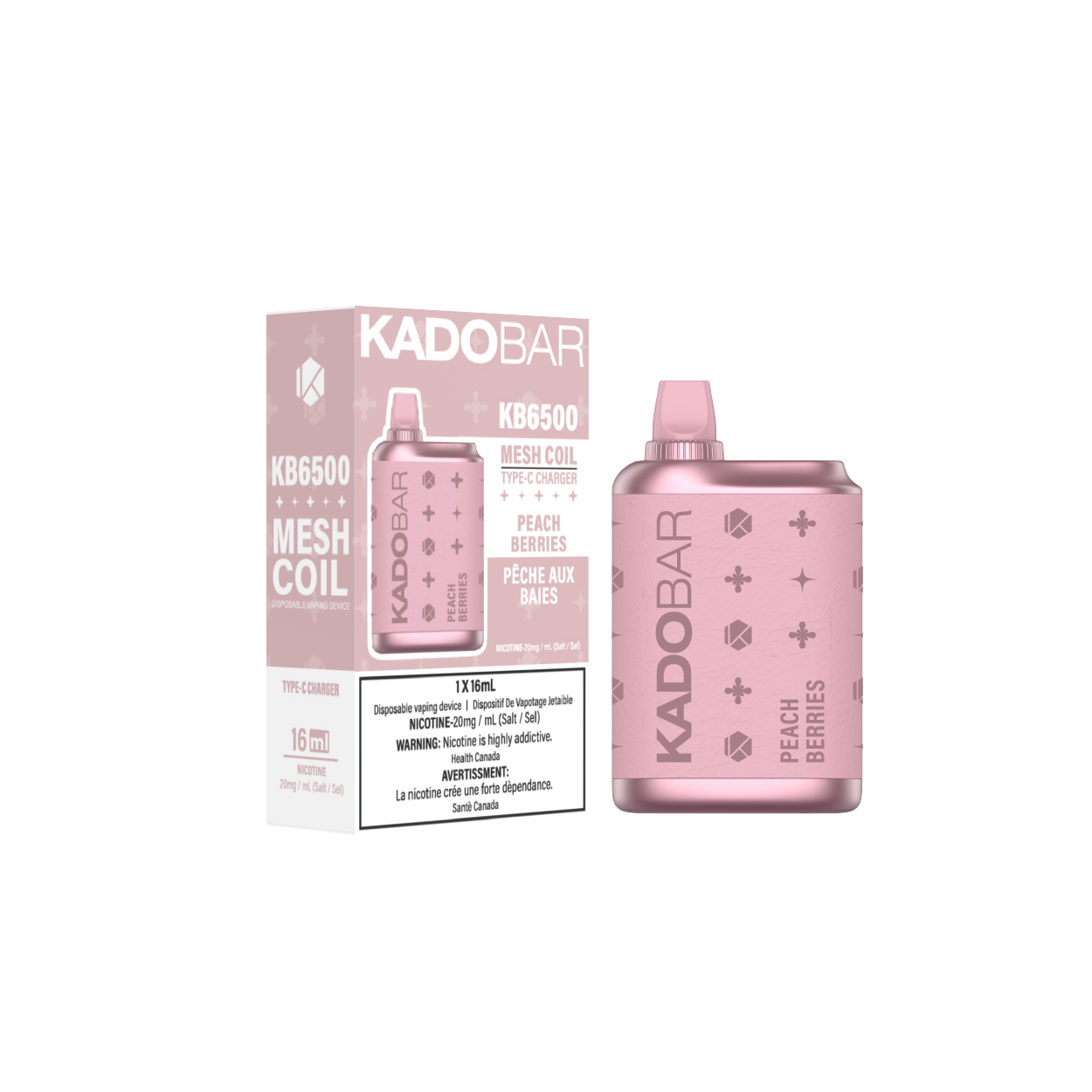 KadoBar 6500 Disposable Vape - 5ct Peach Berries