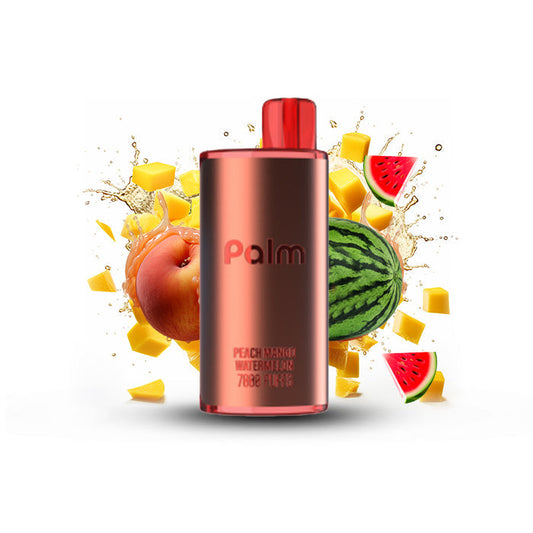 Pop Palm 7000 Puffs Disposable Vape - 5ct Peach Mango Watermelon