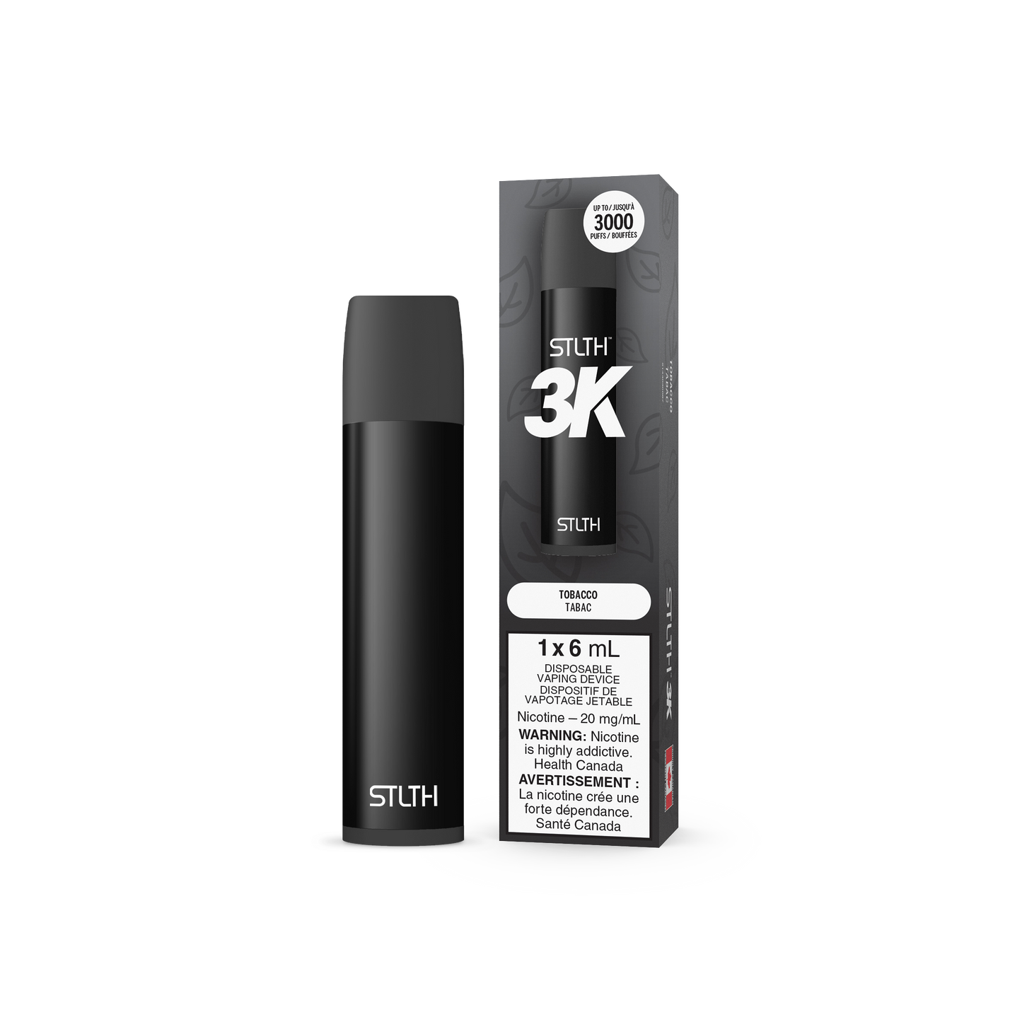 STLTH 3K DISPOSABLE- TOBACCO (6PC/CTN) 6ML 20MG