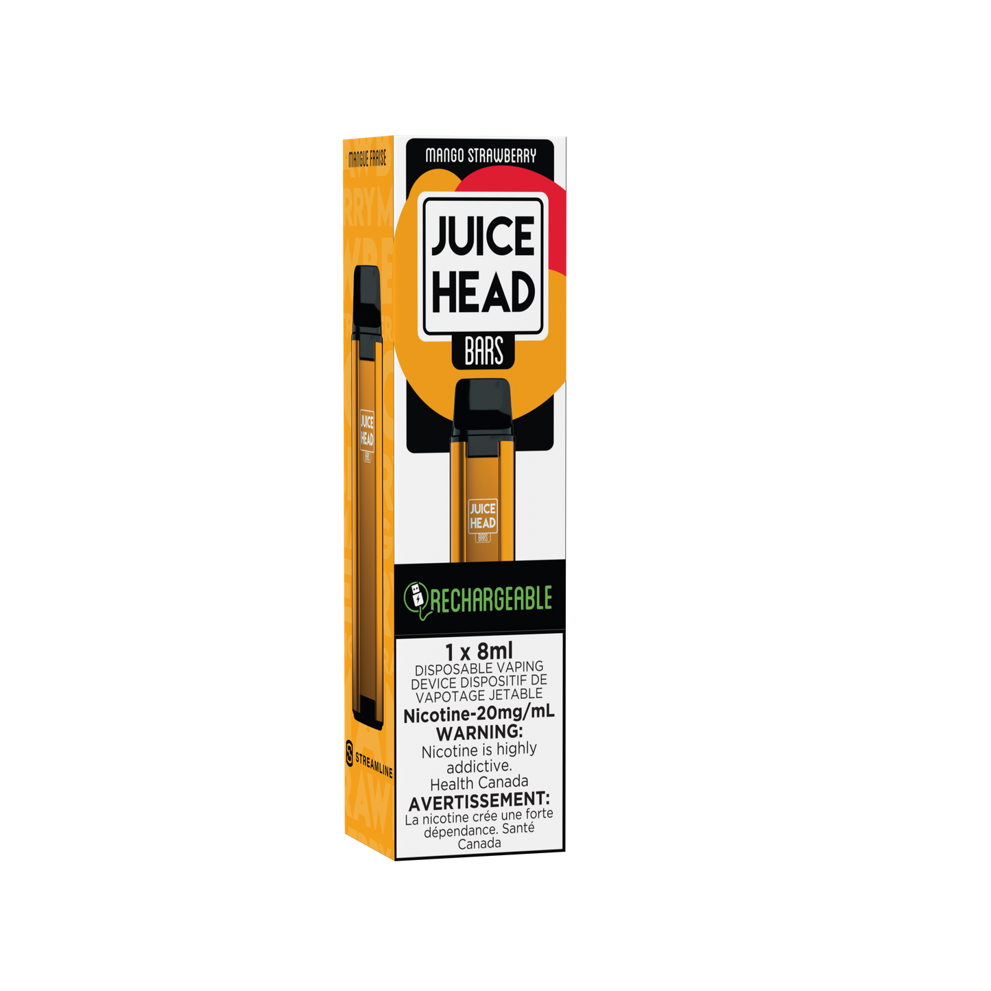 JUICE HEAD BARS 3K Puffs Mango Strawberry (Sold by Single Unit)