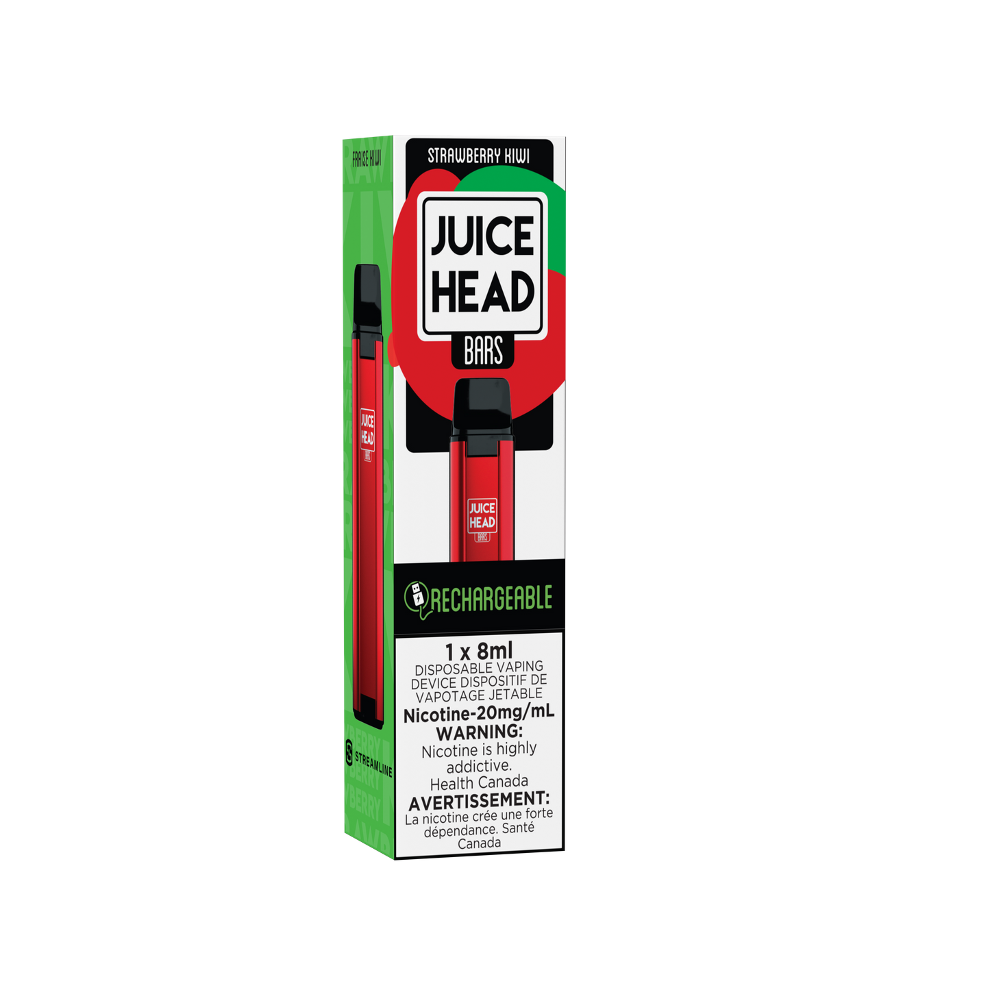 JUICE HEAD BARS 3K Puffs Strawberry Kiwi (Sold by Single Unit)