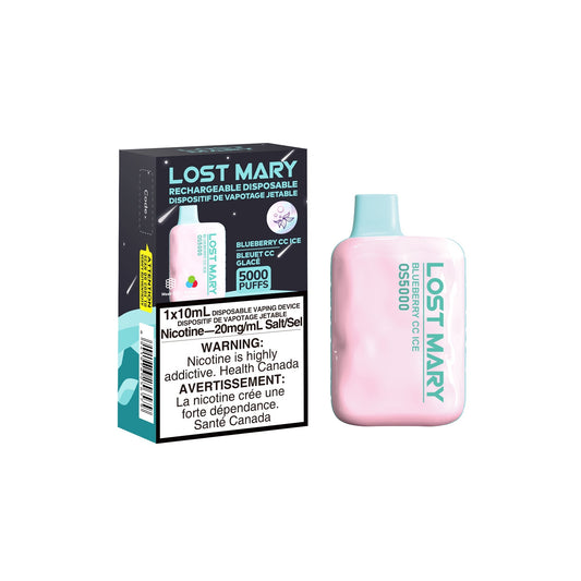 Lost Mary OS5000 Disposable - Blueberry CC Ice 20mg 10pc/Carton