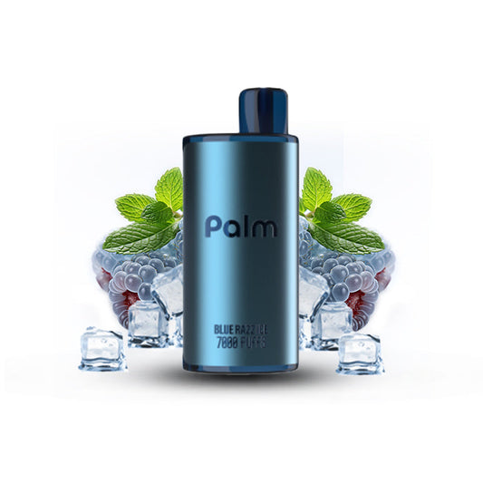 Pop Palm 7000 Puffs Disposable Vape - 5ct Blue Razz Ice