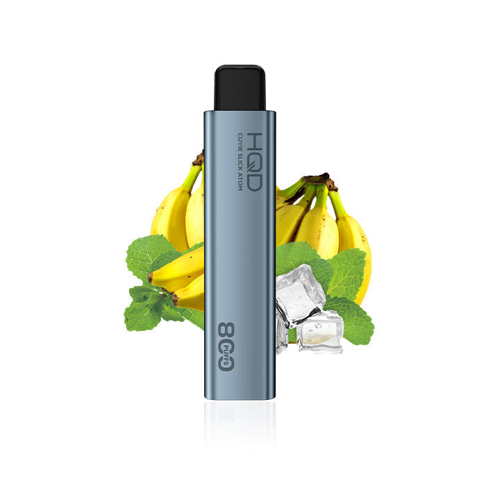 HQD Atom 800 Puffs Disposable Vape - 10ct Banana Mint