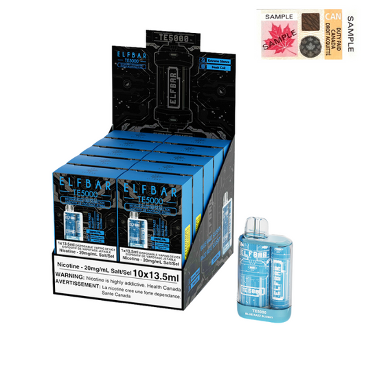 ELF Bar TE5000 Disposable Vape - 10ct Blue Razz Slushy