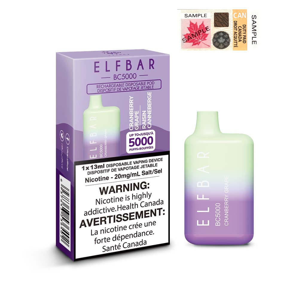 ELF Bar BC5000 Disposable Vape - 10ct Cranberry Grape