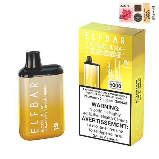 ELF Bar BC5000 Ultra Disposable Vape - 10ct Dragon Fruit Banana Berry