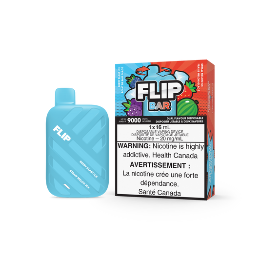 FLIP BAR DISPOSABLE - BERRY BLAST ICE AND STRAW MELON ICE (5PC/CTN) 16ML 20MG