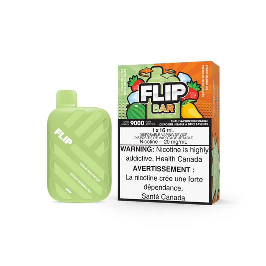 FLIP BAR DISPOSABLE - STRAW MELON ICE AND STRAW MANGO ICE (5PC/CTN) 16ML 20MG