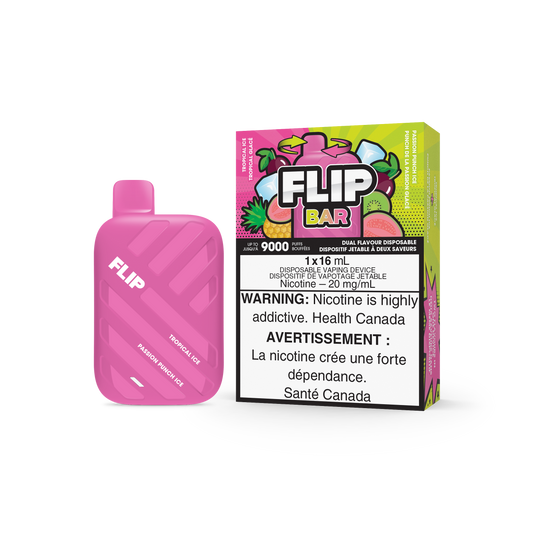 FLIP BAR DISPOSABLE - TROPICAL ICE AND PASSION PUNCH ICE (5PC/CTN) 16ML 20MG