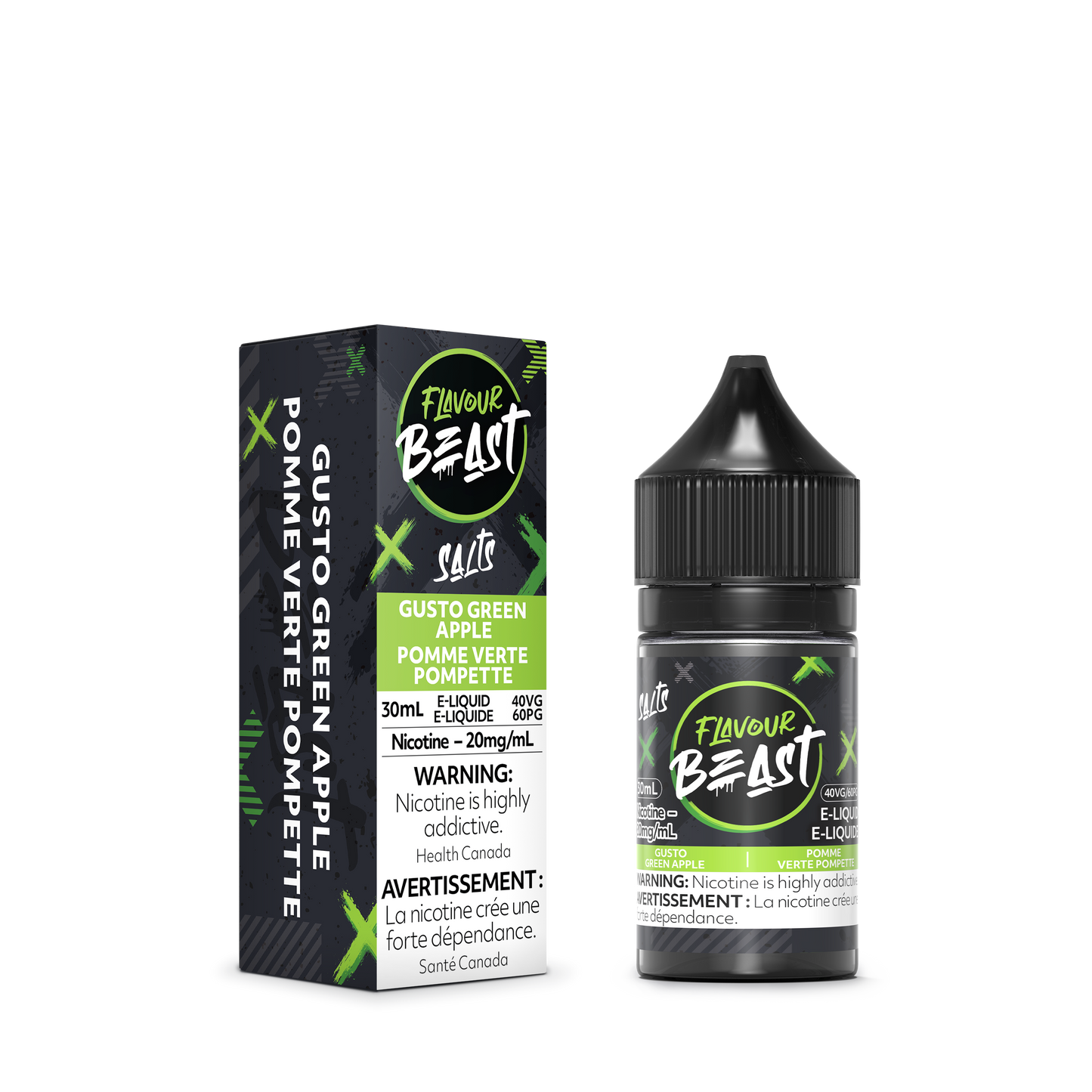 Flavour Beast E-Liquid - Gusto Green Apple 20mg/30mL