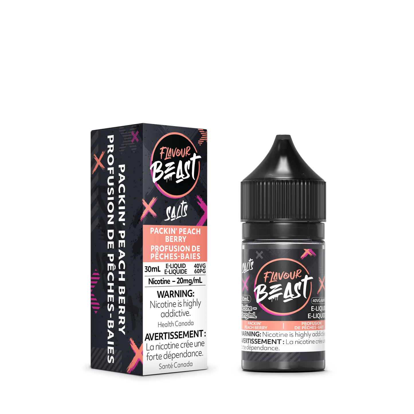 Flavour Beast E-Liquid - Packin Peach Berry 20mg/30mL