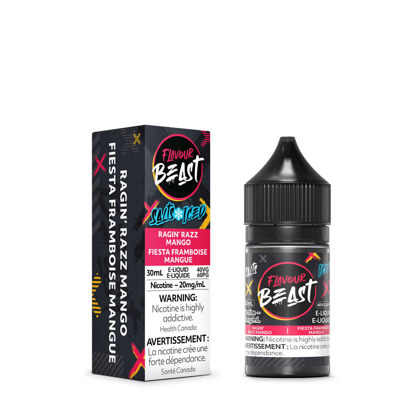 Flavour Beast E-Liquid - Ragin Razz Mango Iced 20mg/30mL