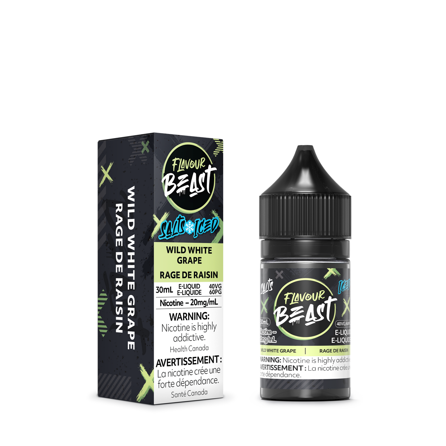 Flavour Beast E-Liquid - Wild White Grape Iced 20mg/30mL