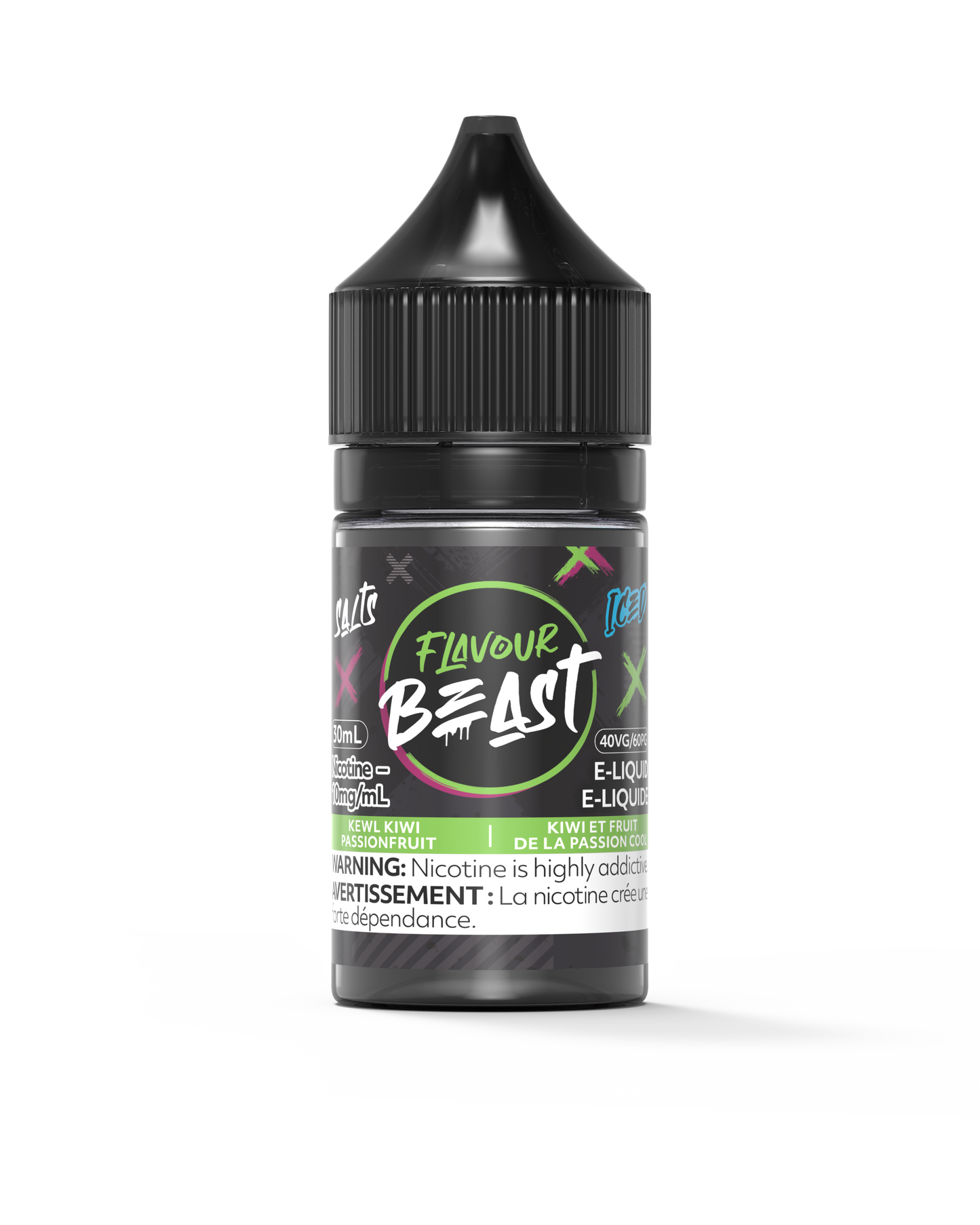 Flavour Beast E-Liquid - Kewl Kiwi Passionfruit Iced 10mg/30mL