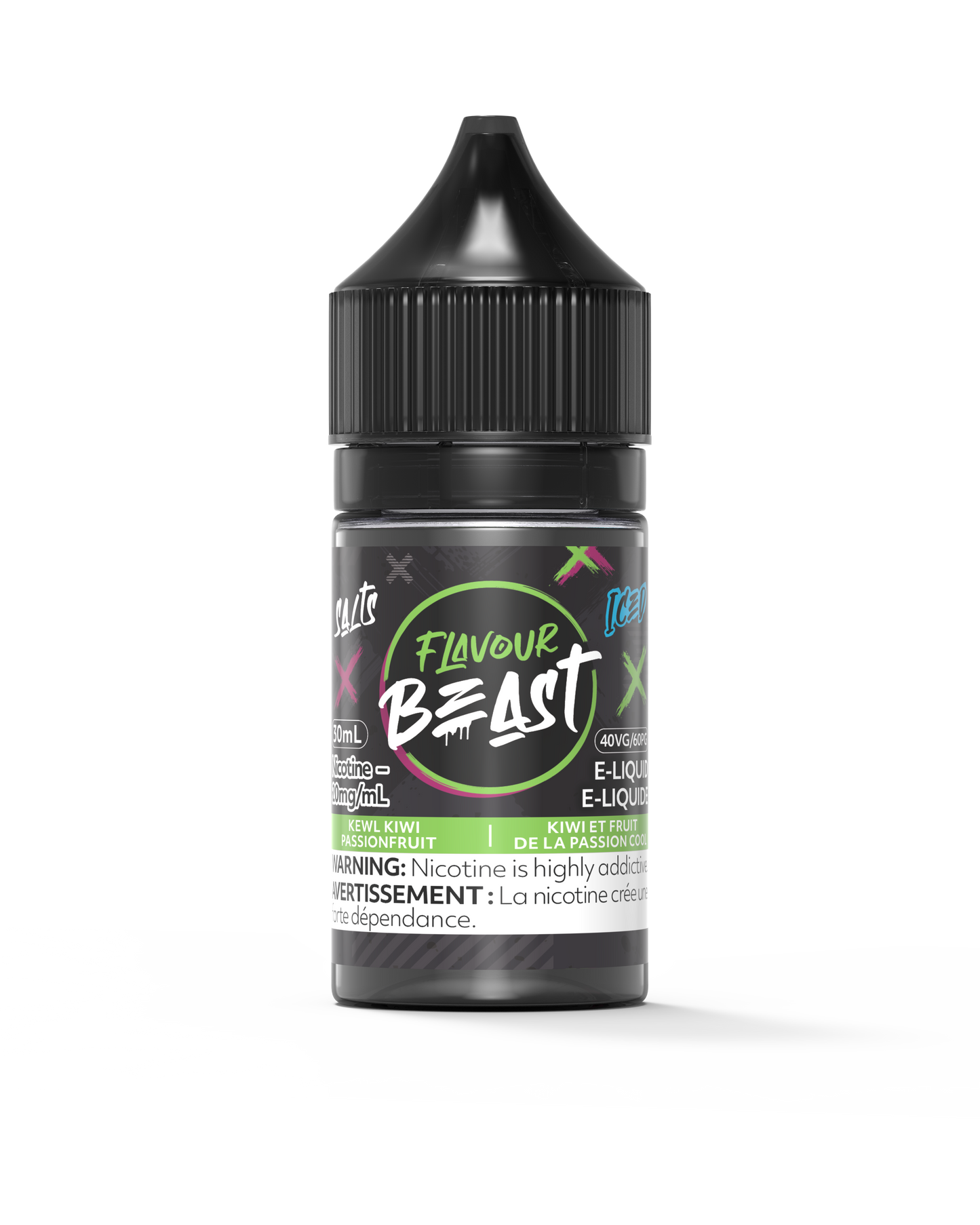 Flavour Beast E-Liquid - Kewl Kiwi Passionfruit Iced 20mg/30mL