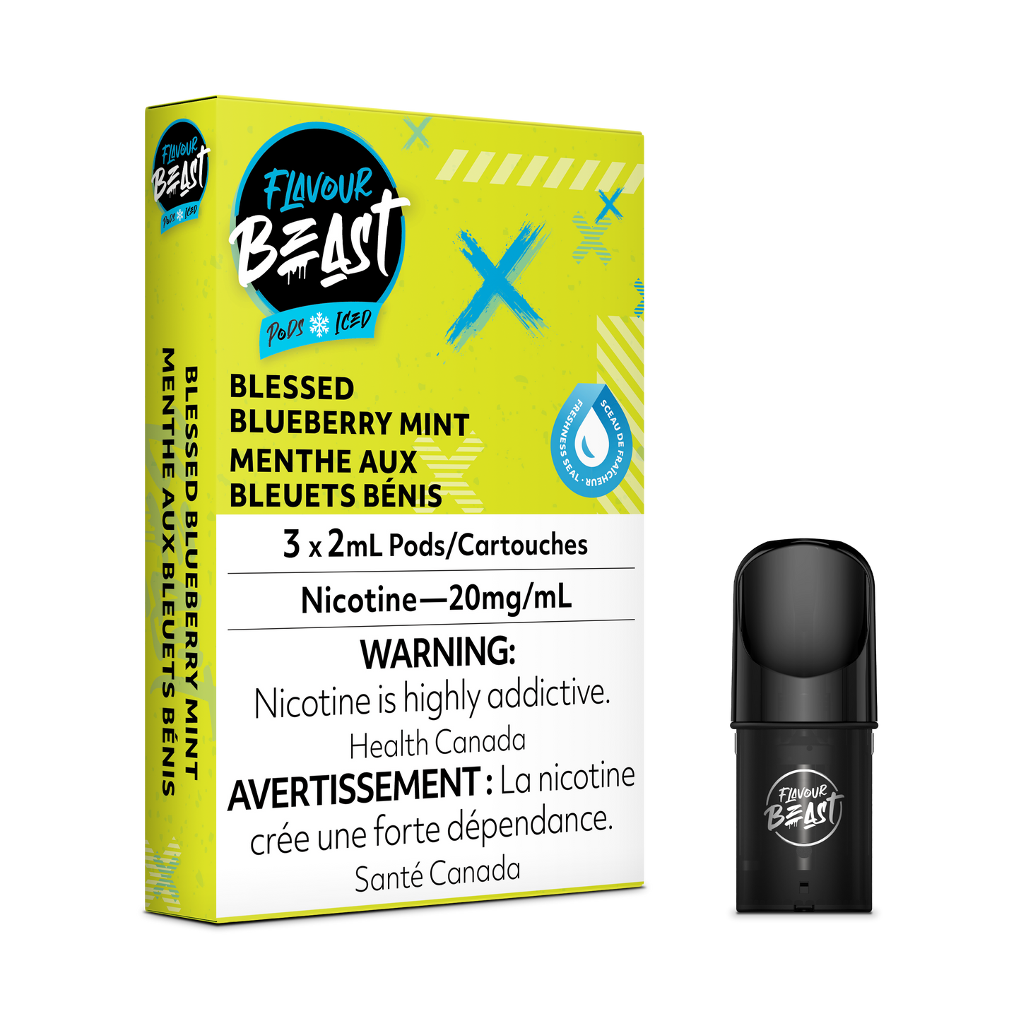 FLAVOUR BEAST POD Blessed Blueberry Mint Iced (5pc Carton)