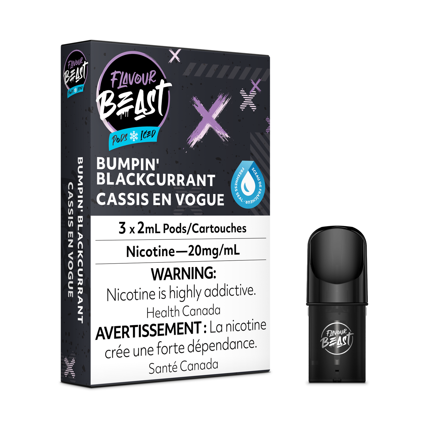 FLAVOUR BEAST POD Bumpin Blackcurrant Iced (5pc Carton)