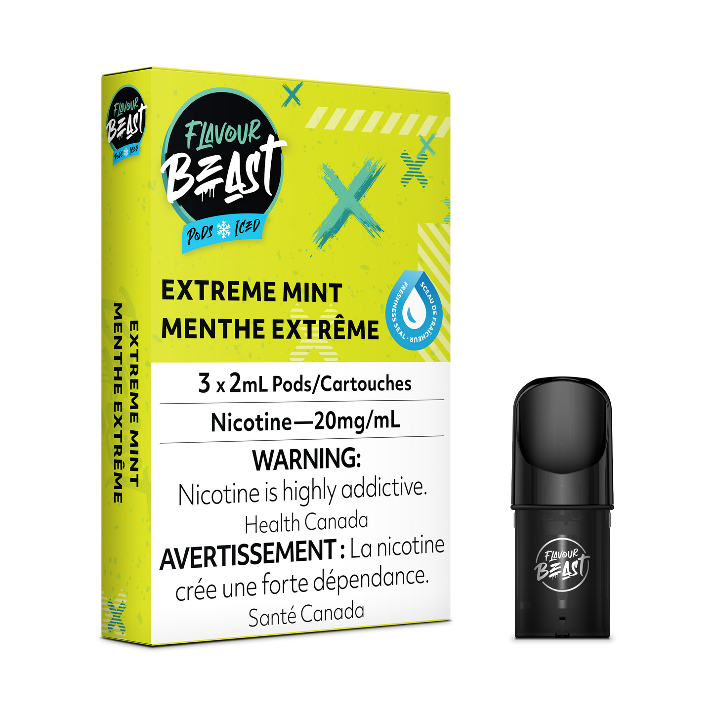 FLAVOUR BEAST POD Extreme Mint Iced (5pc Carton)