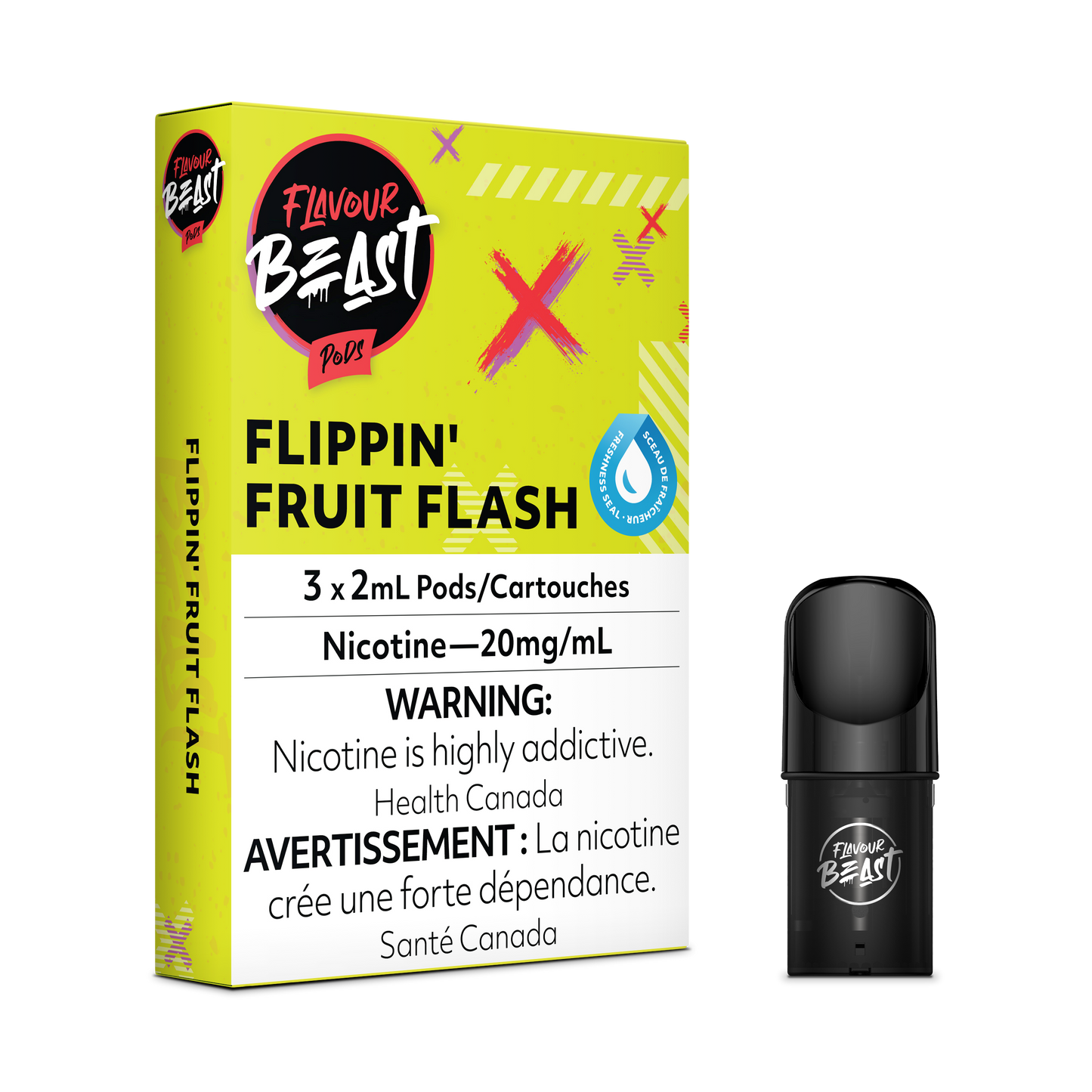 FLAVOUR BEAST POD Flipping Fruit Flash (Rainbow Burst) (5pc Carton)