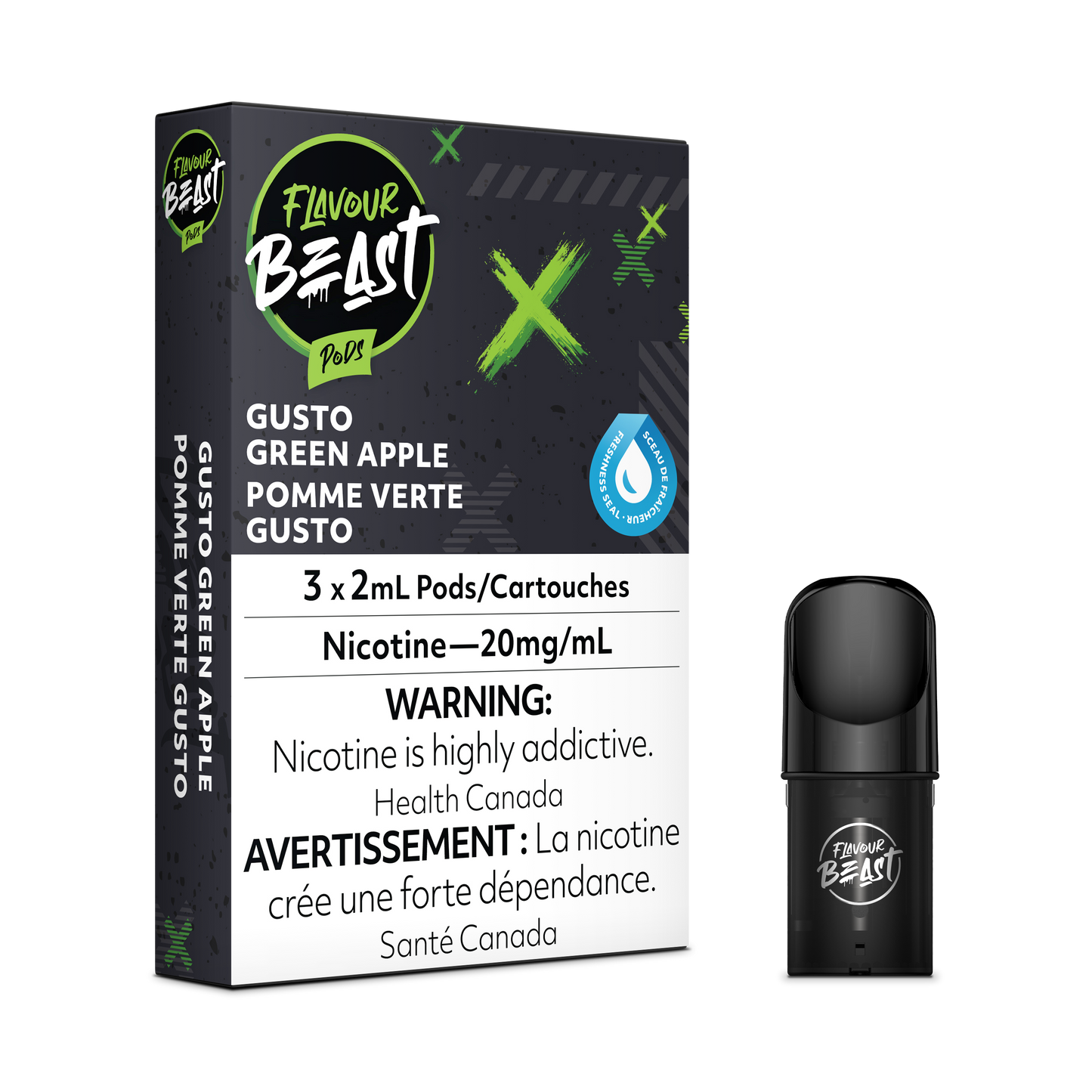 FLAVOUR BEAST POD Gusto Green Apple (5pc Carton)