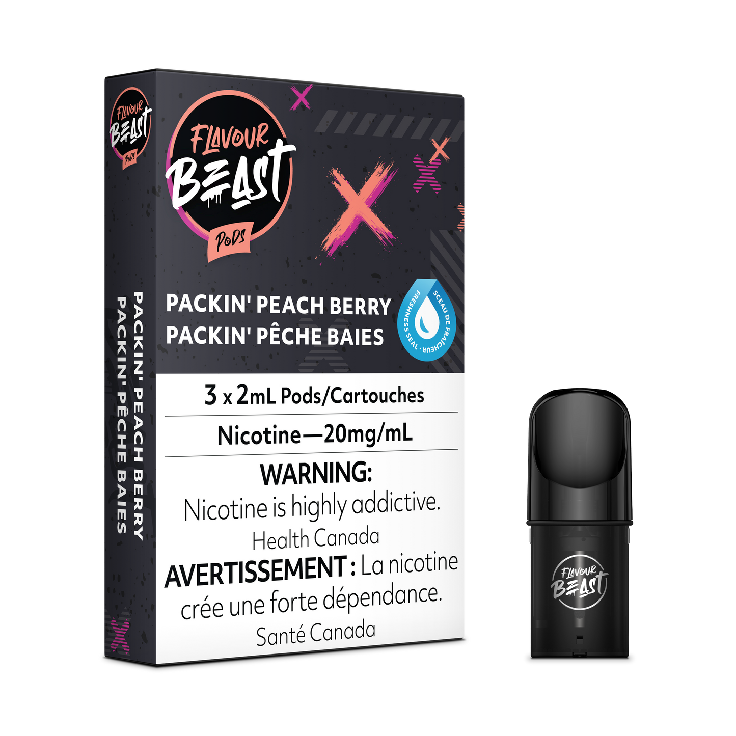 FLAVOUR BEAST POD Packin Peach Berry (5pc Carton)