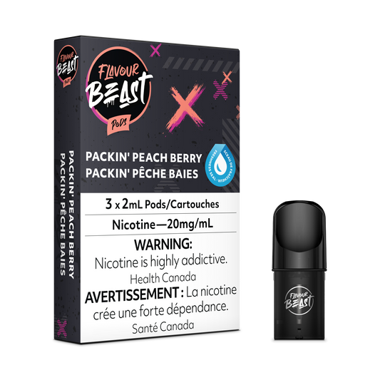 FLAVOUR BEAST POD Packin Peach Berry (5pc Carton)