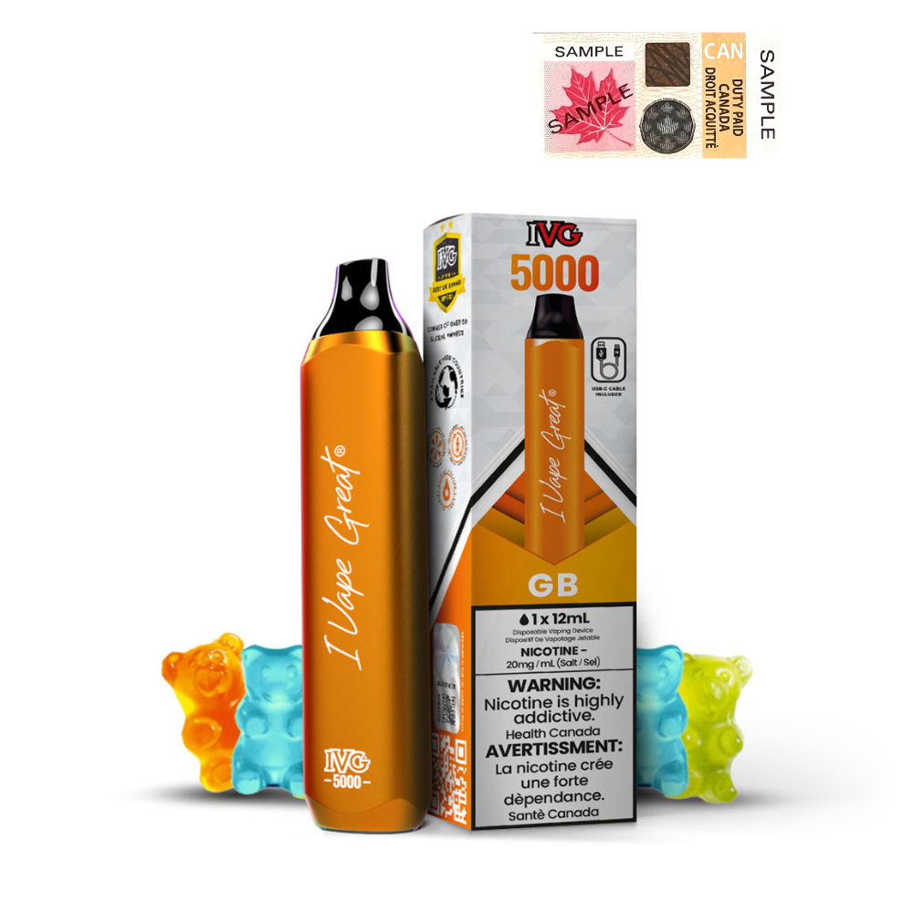 IVG Bar Max 5000 Puffs Disposable Vape - 6ct Gummy Bear